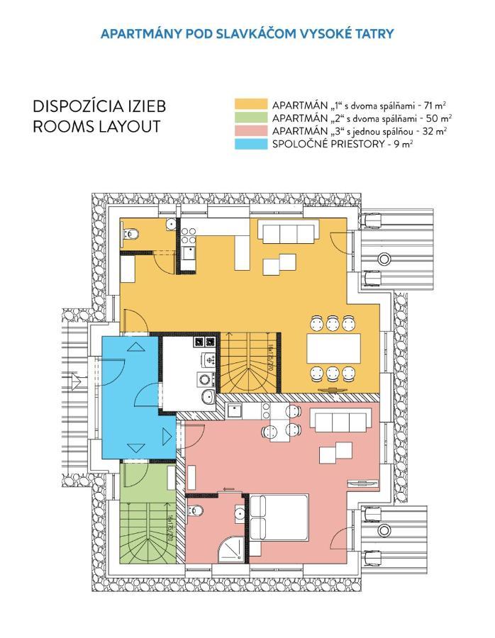 Apartmany Pod Slavkacom - Vysoke Tatry Veľký Slavkov エクステリア 写真